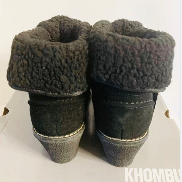 KHOMBU Sasha All Weather Suede Wedge Lace Up Boot - Picture 10 of 11
